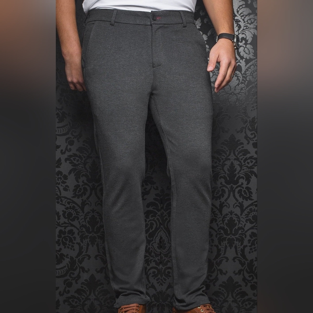 Au Noir Men's Gray Slim Fit Pants Size 40
